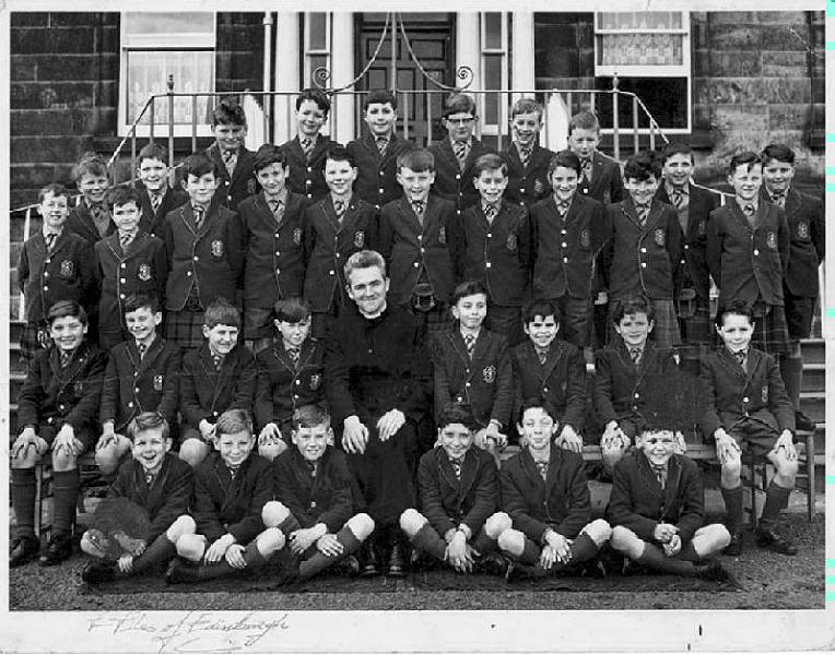Class  Photo P6 1964.JPG - Back Row:- Alex Moat, Peter Rogers, Cesidio Di Ciacca, Michael Stewart, Thomas Crawford?, Robert Rennie. Forth Row Left:- David Brand, Graham Laidlaw, Right:- Stuart Gunn, Andrew Borys? Middle Row:- Philip Anderson?, Thomas Conlon, Alan Bryson, Peter Callaghan?, James McGuire, Anthony Hetherington, David Gordon, Dennis Kelly, Rory Grany, ?. Second Row:- Paul DiRollo, Raymond Ross, Philip Contini, Robert Lawrie?, Br Carmody, Anrew Redpath, Donald Summerville, Charles Greig, Kevin Thomson? front Row:- Charles begbie, Francis Lloyd, Andrew Malone, Paul Valerio?, Paul Pelosie?, Martin Pia. names supplied by Andrew Malone.